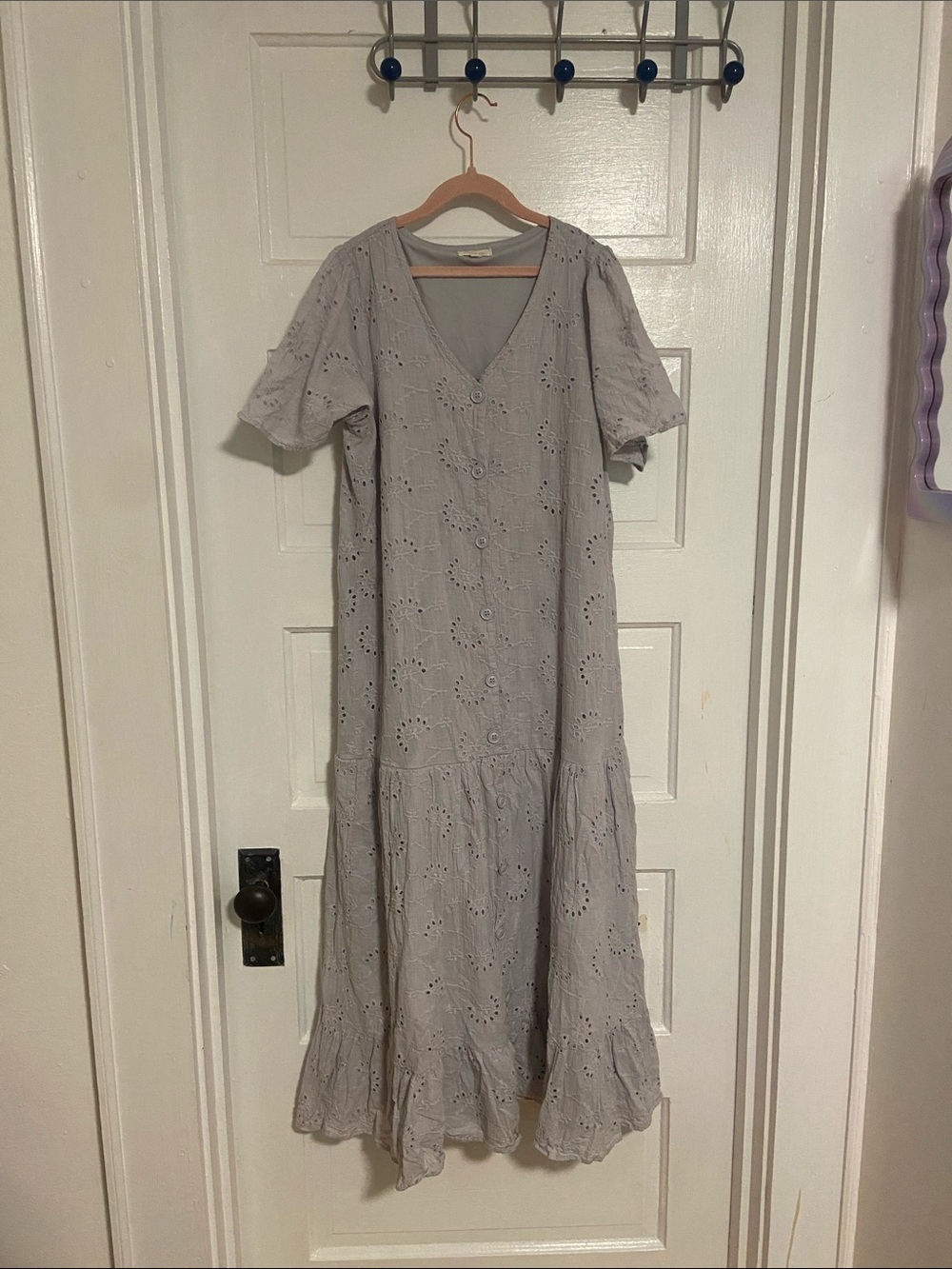 Roolee eyelet lace dress periwinkle blue
